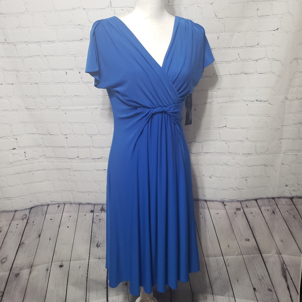 Jones New York NWT Sz 6 Cerulean Blue Dress - Picture 2 of 15